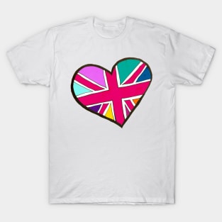 Vibrant Union Jack Heart T-Shirt